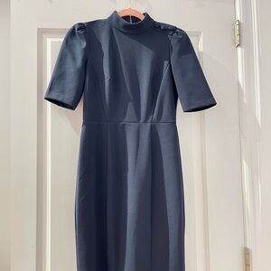 Navy blue Donna morgan brand new work sheath dress size S for sale